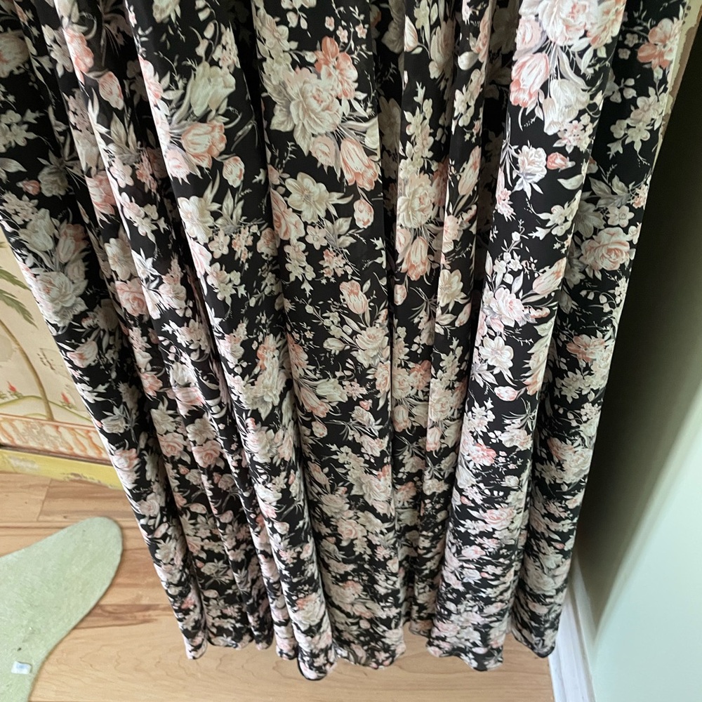 Mac Duggal Black and Pink Floral Maxi Dress - Picture 12 of 15